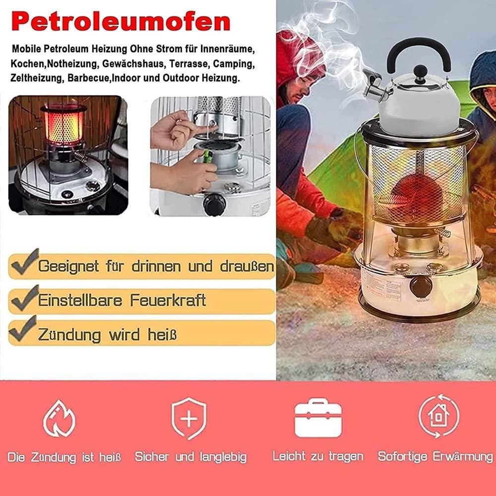 6L Portable Kerosene Heater, Indoor Kerosene Stove, Mobile Kerosene Heater Without Electricity Indoor, Kerosene Heater Heater, Camping Heating and Cooking - Image 3