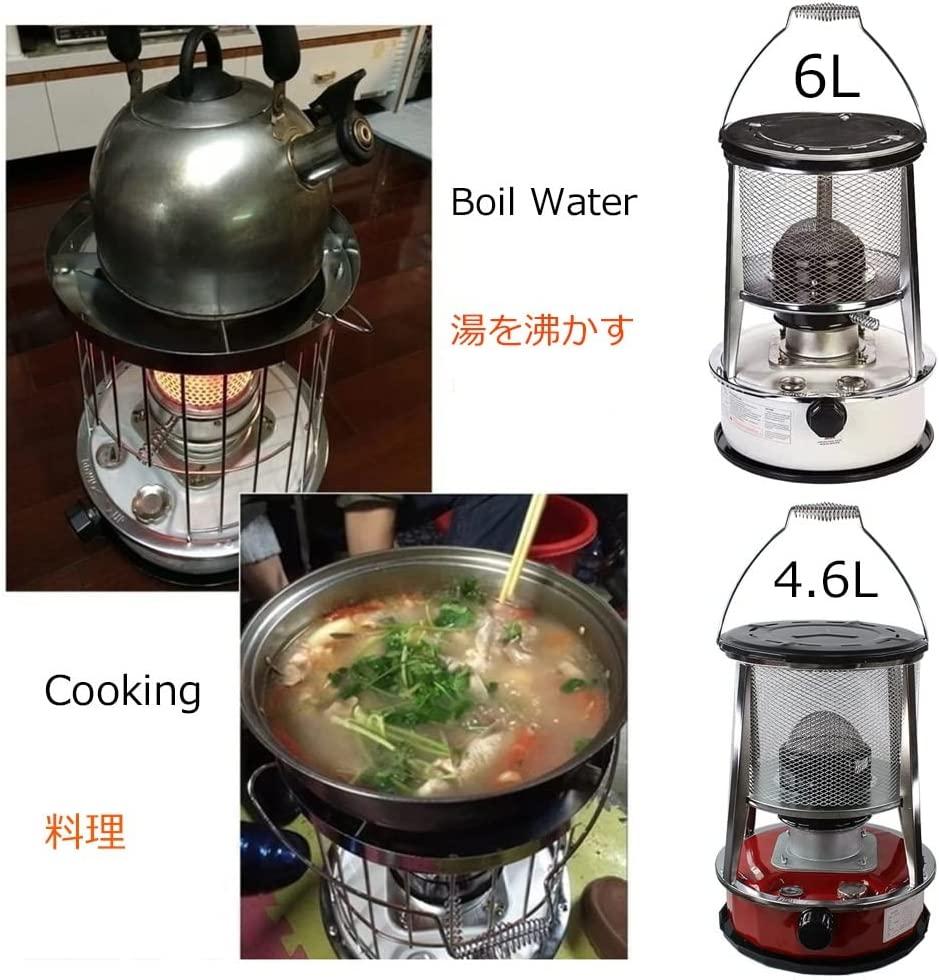 Kerosene Heater for Indoor Adjustable Flame Tent Heating Stove Without Electricity Camping Kerosene Stove with Storage Bag and 6 Wicks Portable (Size : 4.6L/Red) - Image 4