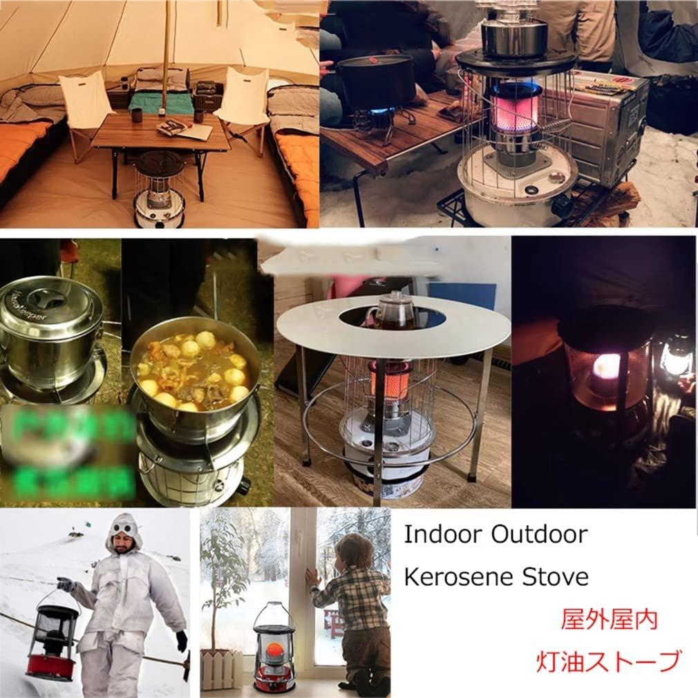 Kerosene Heater for Indoor Adjustable Flame Tent Heating Stove Without Electricity Camping Kerosene Stove with Storage Bag and 6 Wicks Portable (Size : 4.6L/Red) - Image 5