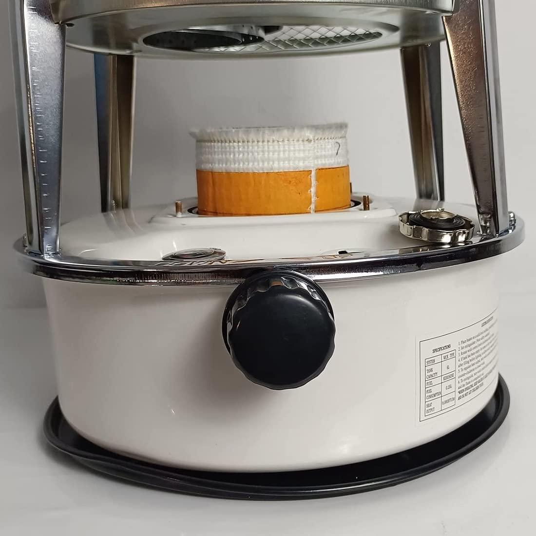 Household Heating Kerosene Stove Without Electricity Oil Heater 4.6L-Red/6L-White Camping Heaters 2 in 1 Burner for Indoor Outdoor Efficient Heating Cooking (Size : 6L/White) - Image 3