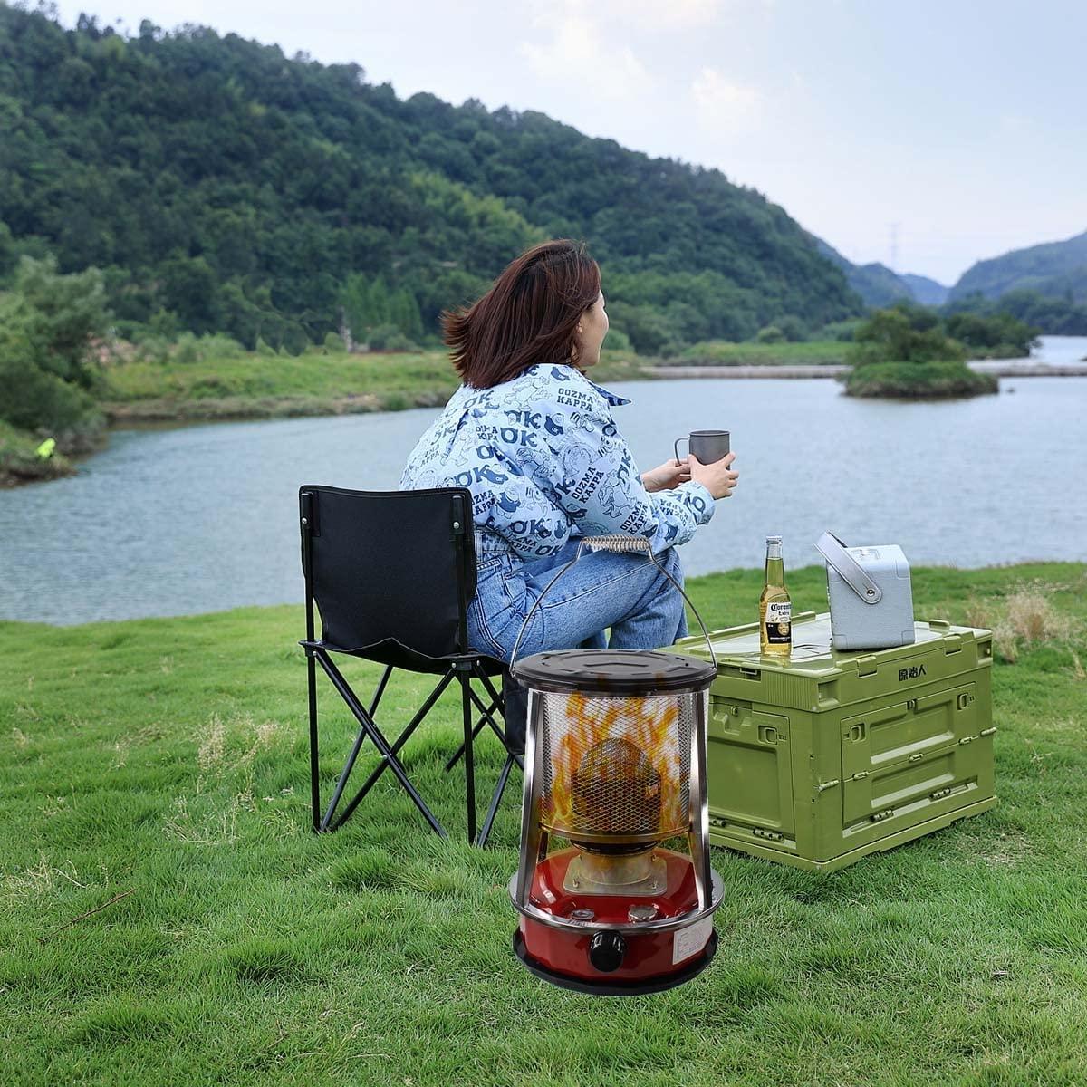 Household Heating Kerosene Stove Without Electricity Oil Heater 4.6L-Red/6L-White Camping Heaters 2 in 1 Burner for Indoor Outdoor Efficient Heating Cooking (Size : 6L/White) - Image 4