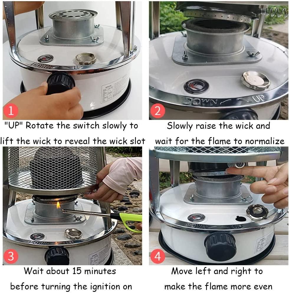 Non Electric Kerosene Stove Heater Outdoor Camping Kerosene Stove 6L Kerosene Heater for Indoor Tent Heating Camping Cooking (Color : White, Size : 6L) - Image 6