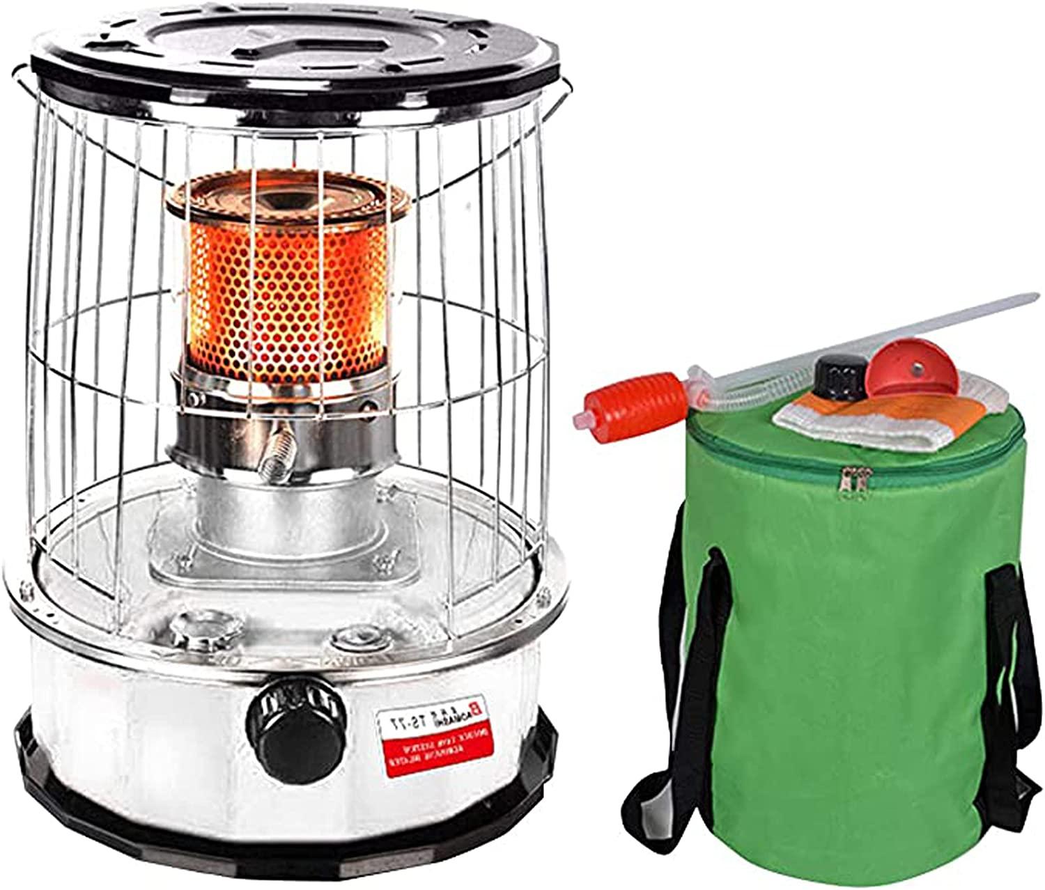 NaoSIn-Ni Kerosene Stove Heater, for Indoor Camping, Lightweight Portable Stainless Steel Oil Heater Glass Burner for Outdoor Patio Refined