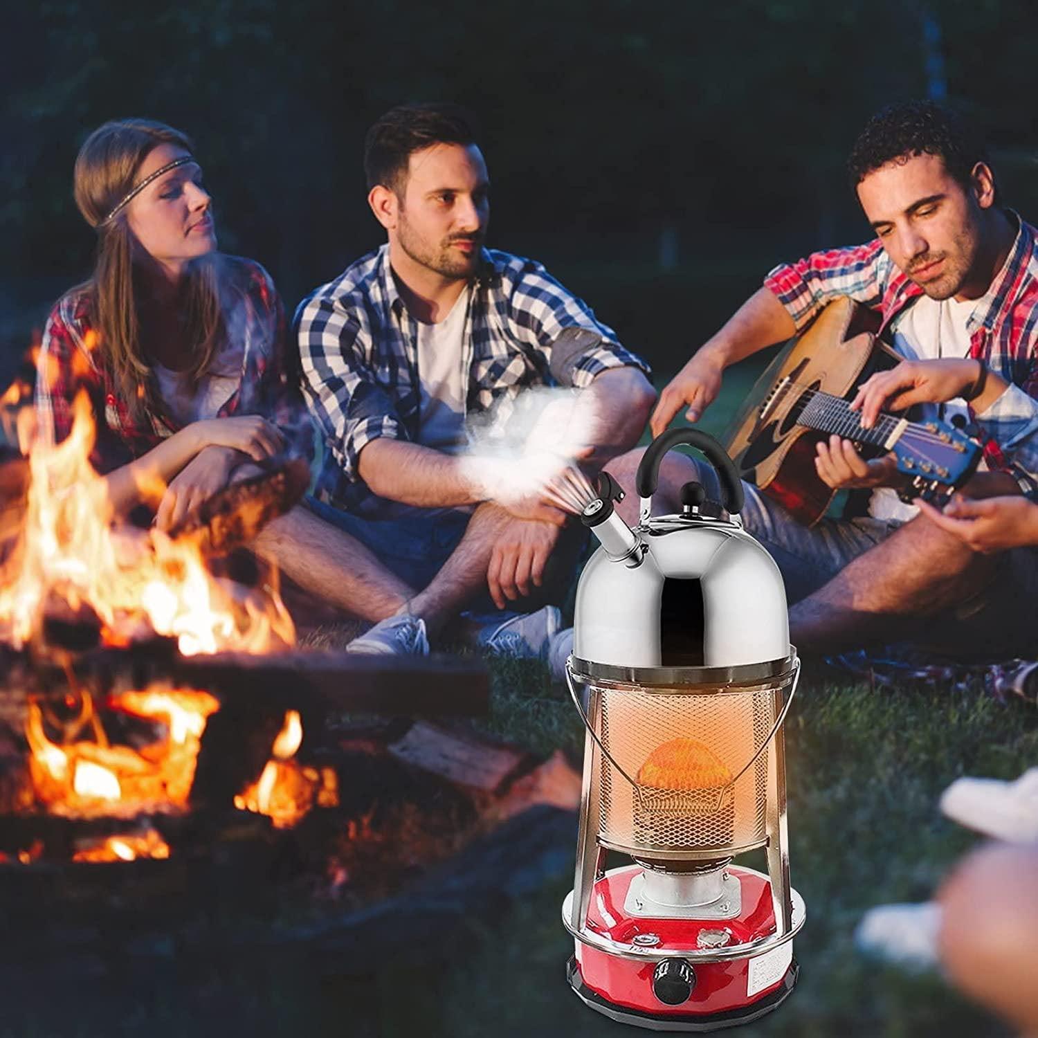 Kerosene Heater Camping Stove Portable Outdoor Kerosene Stove with Adjustable Wick Survival Emergency Burner for Patio Deck Backpacking Hiking Tent (Color : Red (4.6L 6 Wicks)) - Image 3