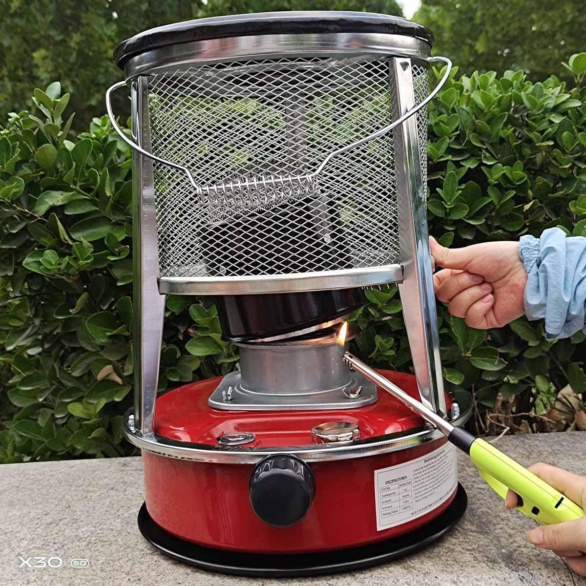 Kerosene Heater Camping Stove Portable Outdoor Kerosene Stove with Adjustable Wick Survival Emergency Burner for Patio Deck Backpacking Hiking Tent (Color : Red (4.6L 6 Wicks)) - Image 4