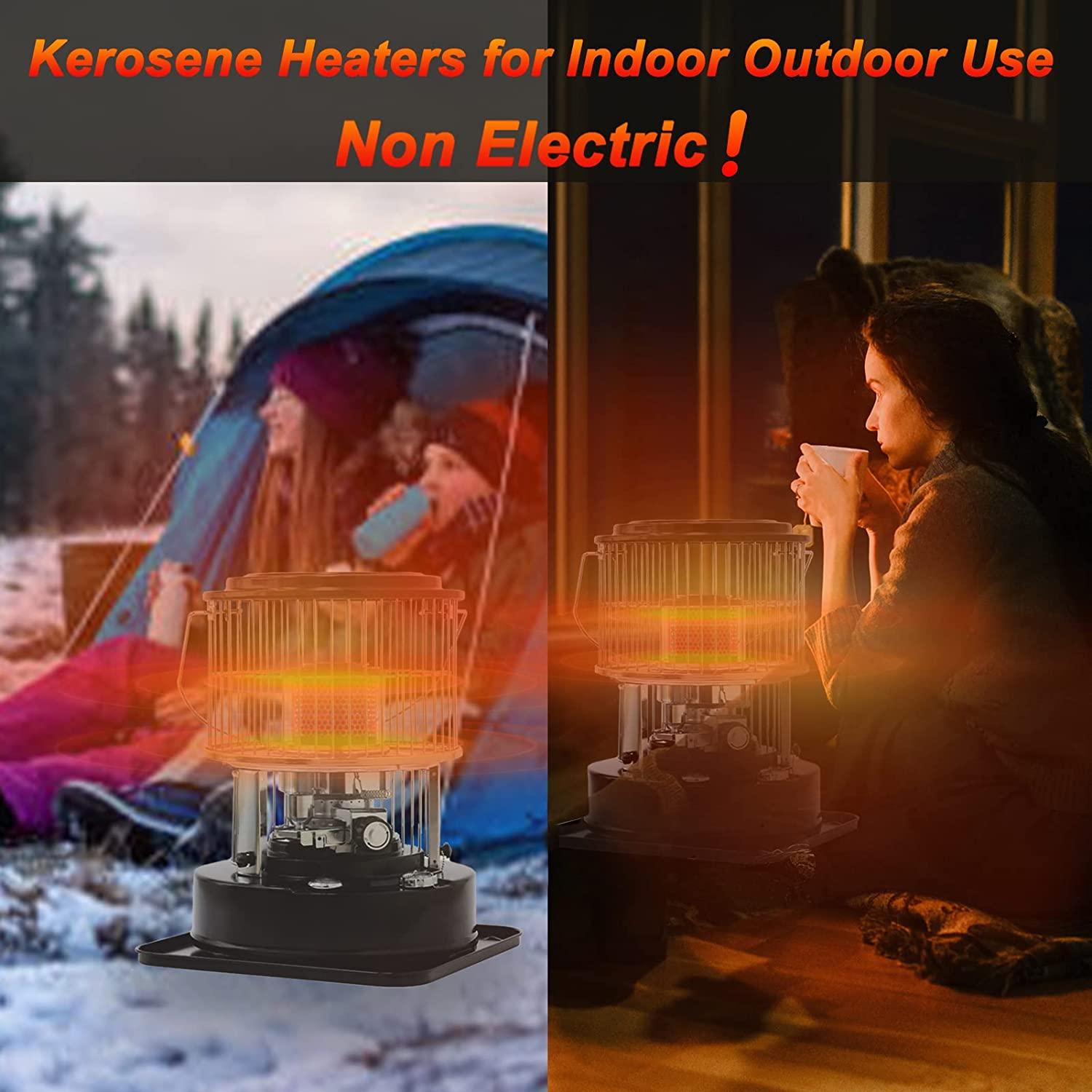 Kerosene Heater for Indoor/Outdoor Use Non Electric, Portable Heater with Anti-Tilt and Safety Shut-Off, 3 Wick, 2600W Small Kerosene Space Heaters, Kerosene Stove for Patio, Fishing, Tent Heater - Image 4