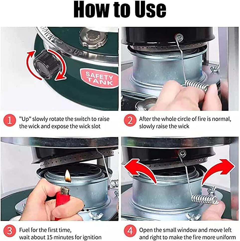 Kerosene Stove Outdoor Cooking,2600W Portable Kerosene Heater,Non-electric Outdoor Heater,Adjustable Flame,360° All-round Heating,Outdoor Camping,Ice Fishing,Hiking,330*330*460MM ( Color : Black ) - Image 4