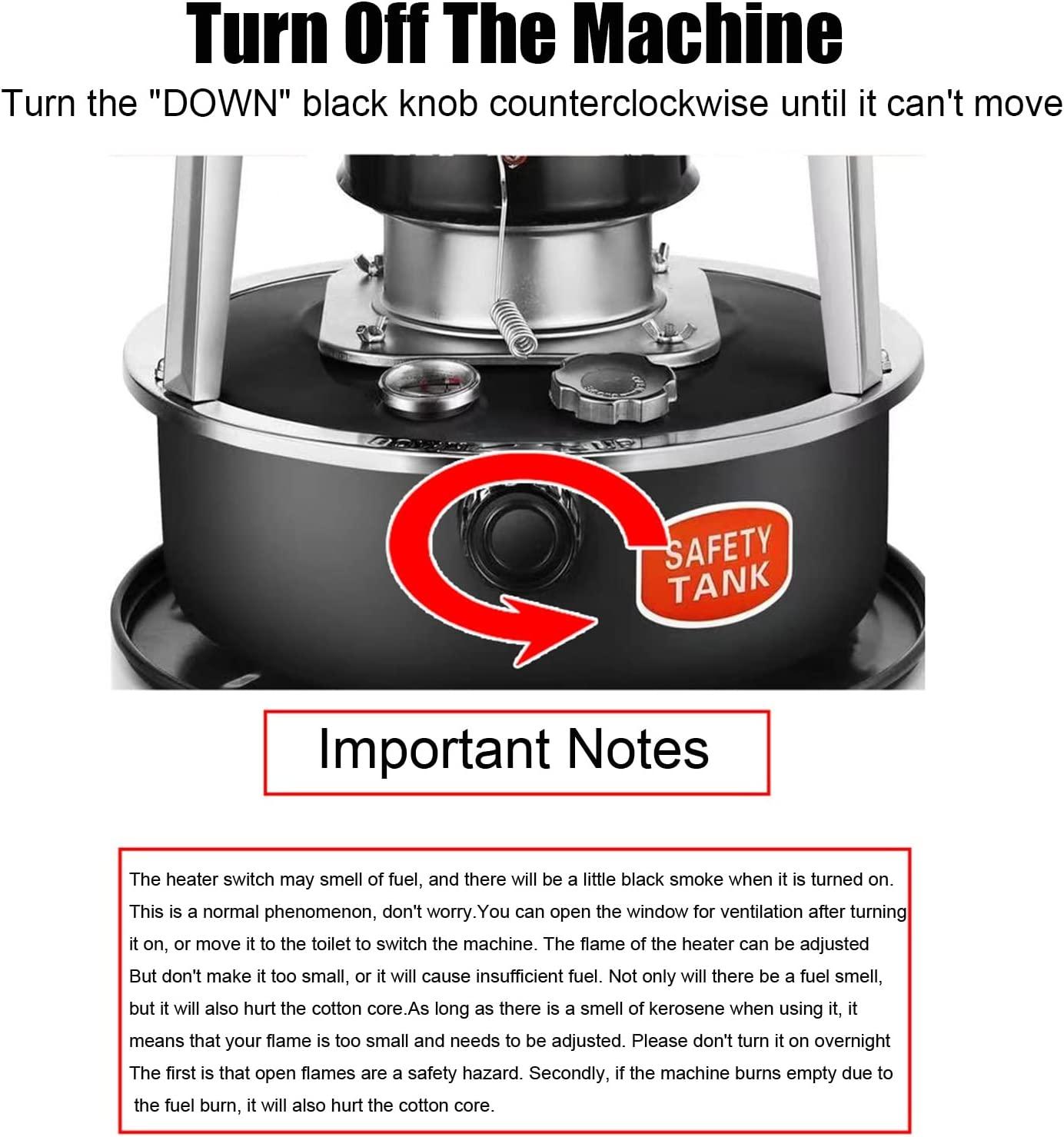 Kerosene Stove Outdoor Cooking,2600W Portable Kerosene Heater,Non-electric Outdoor Heater,Adjustable Flame,360° All-round Heating,Outdoor Camping,Ice Fishing,Hiking,330*330*460MM ( Color : Black ) - Image 5