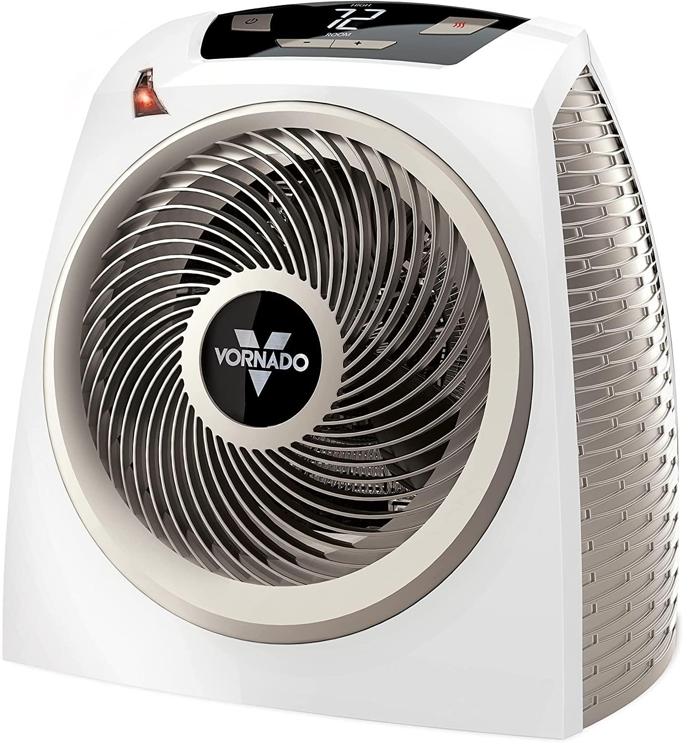 Vornado AVH10 Vortex Heater with Auto Climate Control, 2 Heat Settings, Fan Only Option, Digital Display, Advanced Safety Features, Whole Room, White
