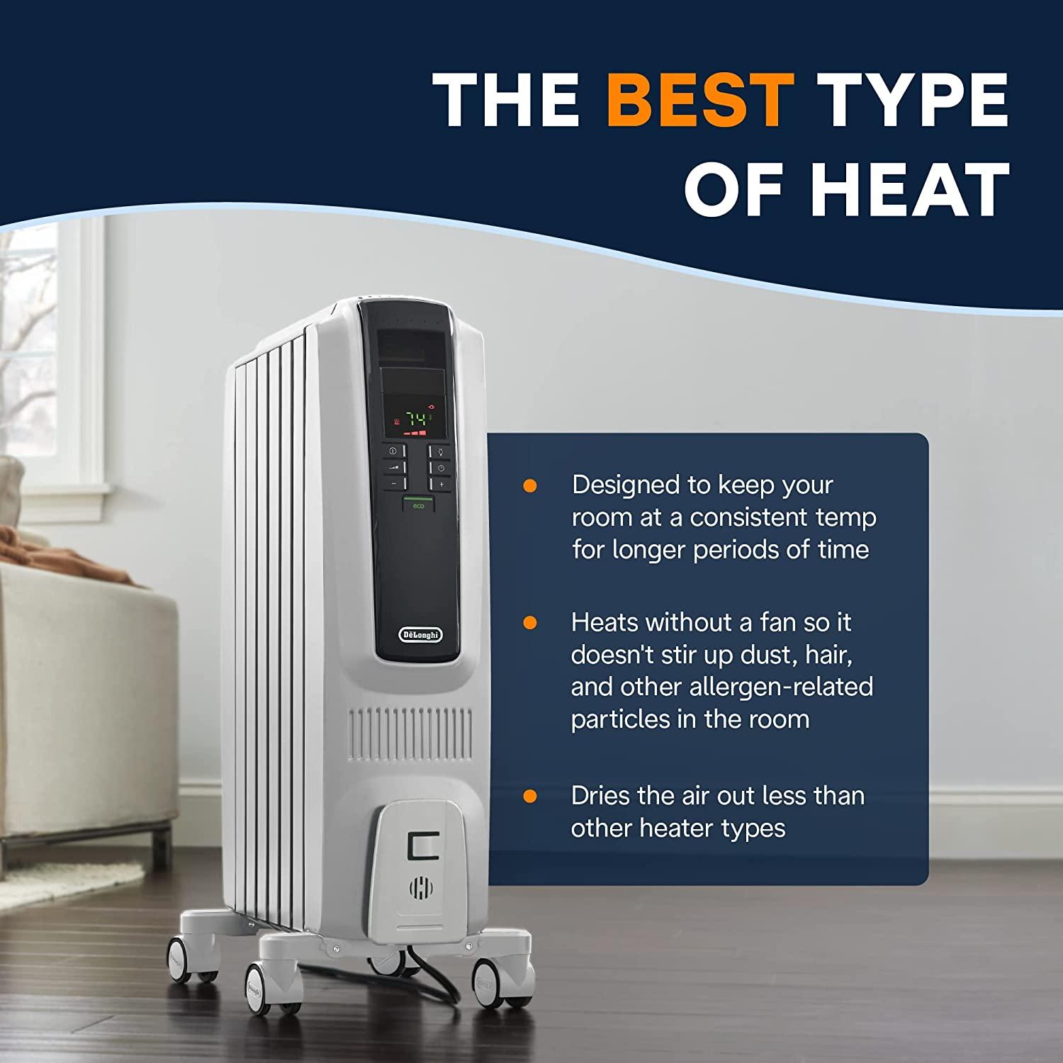 De'Longhi DeLonghi TRD40615E Full Room Radiant Heater, 27.20 x 15.80 x 9.20, White - Image 4