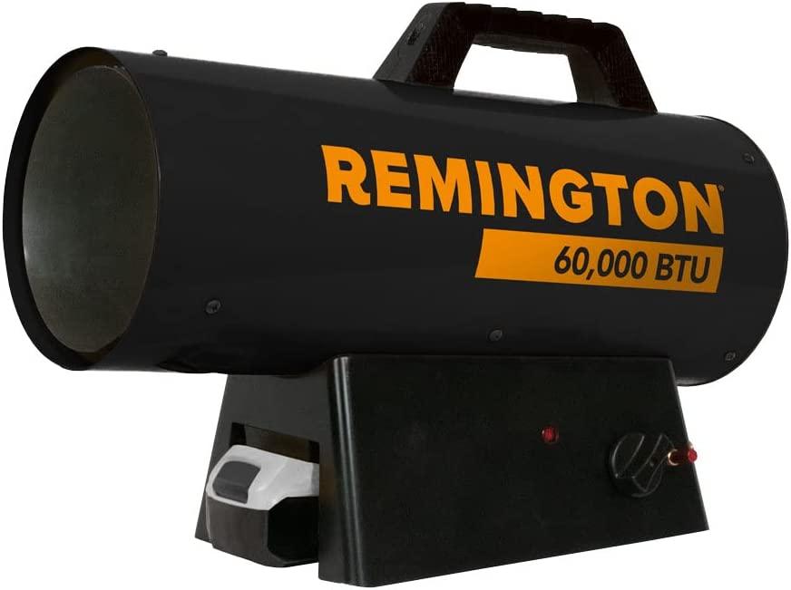 Remington 60,000 BTU Battery Operated LP Forced Air Heater - Variable Output - Battery Not Included