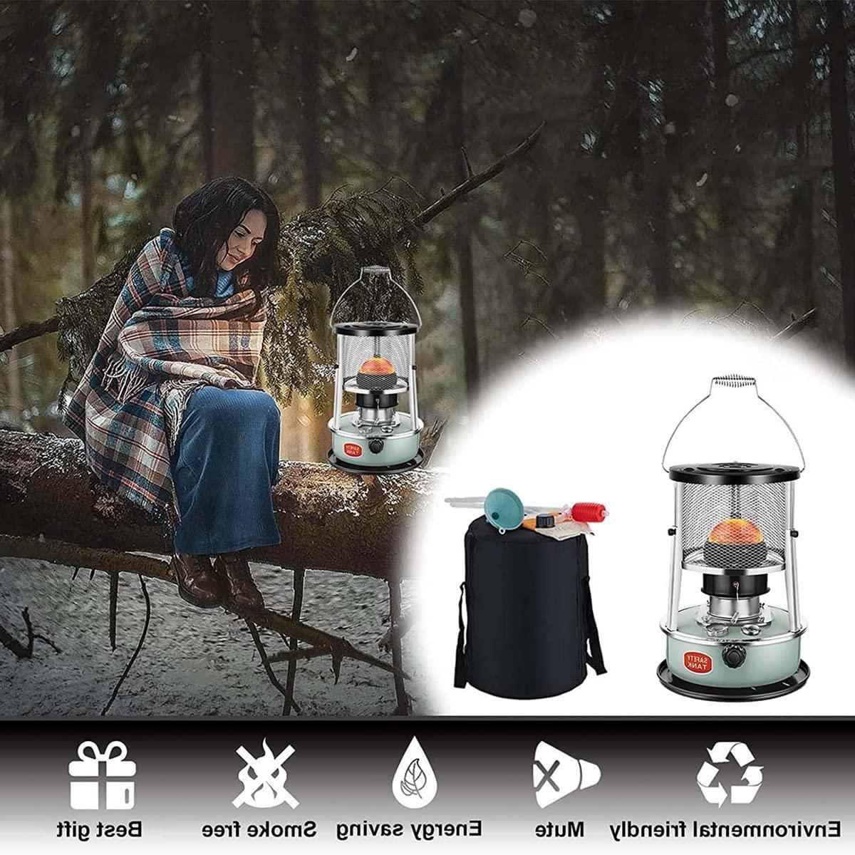 BOBONI Lightweight and Portable Kerosene Heaters, Non Electric Heater, Kerosene Space Heaters,Indoor/Outdoor Emergency Heater,Adjustable Height Kerosene Stove,12.99x18.11in - Image 5