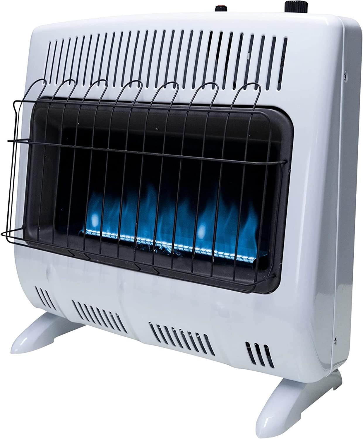Mr. Heater 30,000 BTU Vent Liquid Propane Blue Flame Heater F299730 - MHVFB30LPT