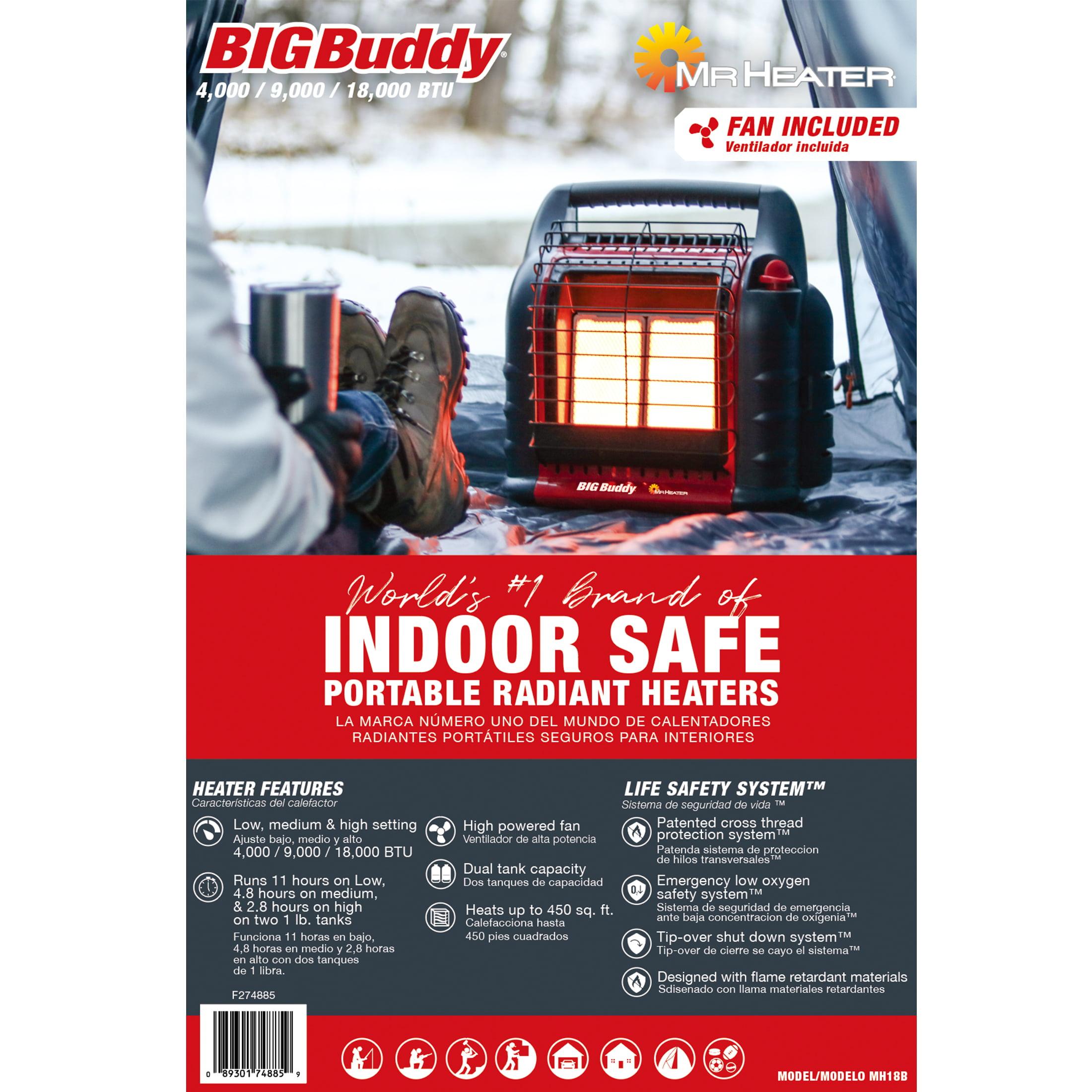 18,000 BTU Portable Radiant Big Buddy Propane Heater - Image 11