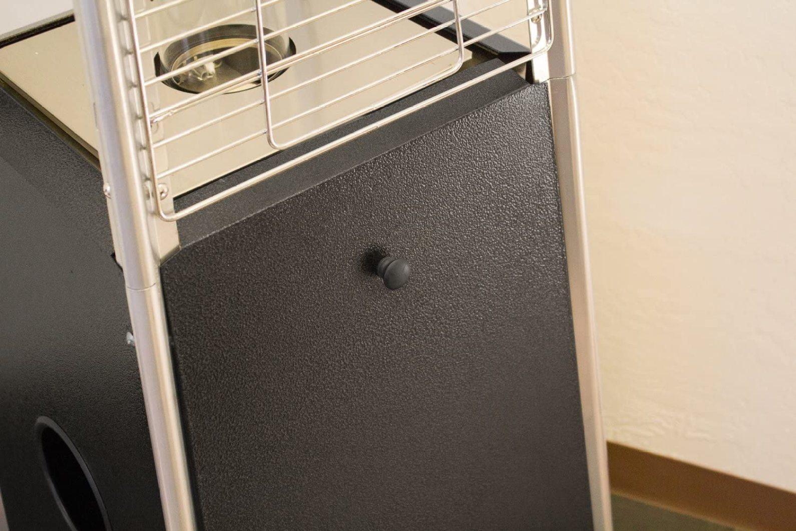 Hiland HLDSO1-GTPC 91-Inch Tall Quartz Glass Tube Heater - With wheels, Matte Black - Image 4