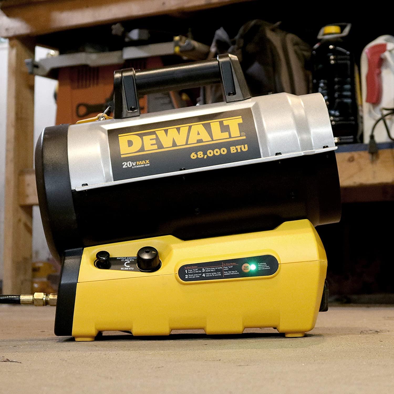 DeWALT DXH70CFAV 68,000 BTU Cordless Forced Air Propane Heater - Image 6