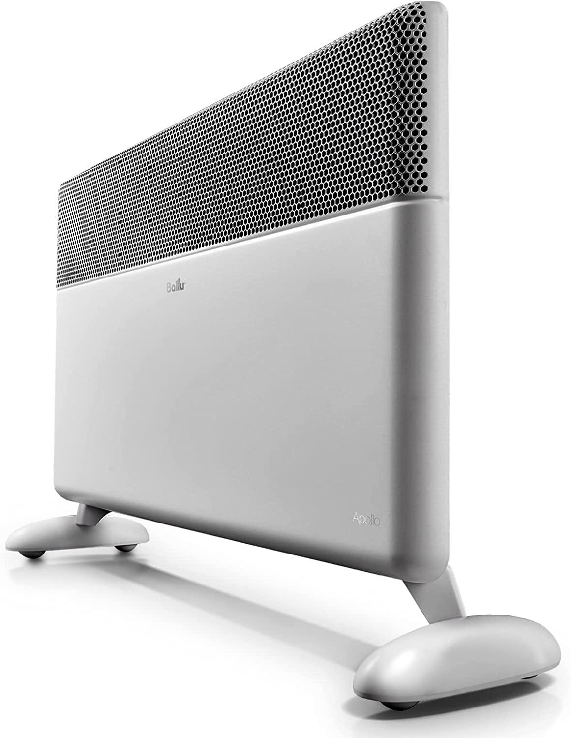 Ballu Convection Panel Heaters for Indoor Use Large Room，1500W Whole Room Quiet Heating with TFT Display，24h Timer，3 Mode，Auto Thermostat，Standing/Wall mount，Electric Portable Space Heater for Bedroom