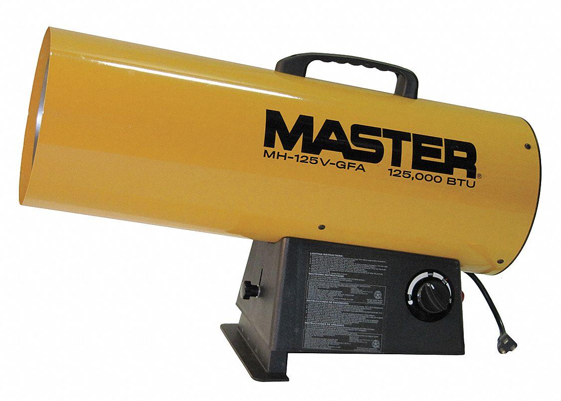 Master Portable Gas Torpedo HeatrLP,400 cfm MH-125V-GFA