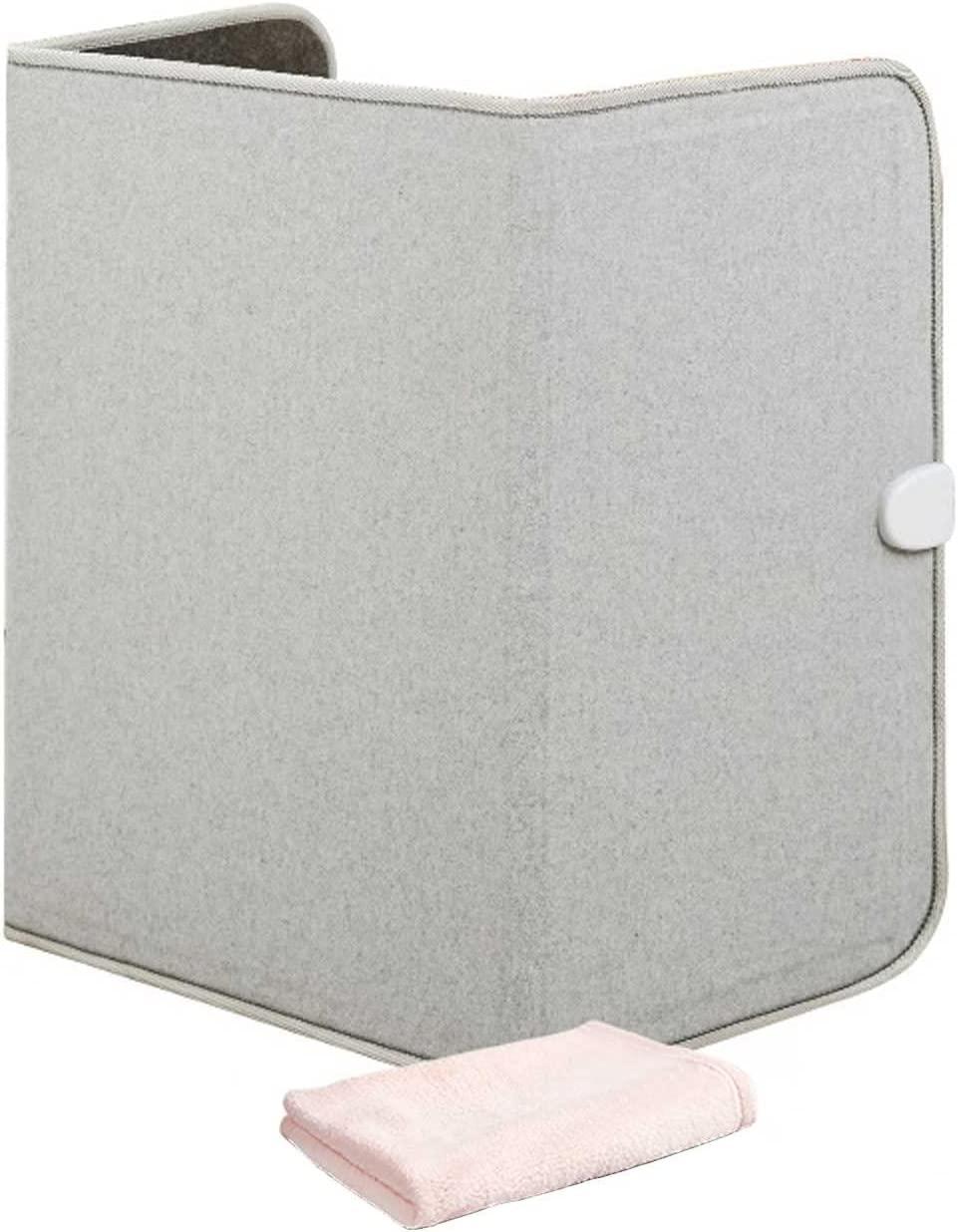 CJGKDJS Portable Electric Space Heater with Timer,Foldable Foot Warmer,Carbon Crystal Heats Up,for Office,Under Desk,Home. (A)