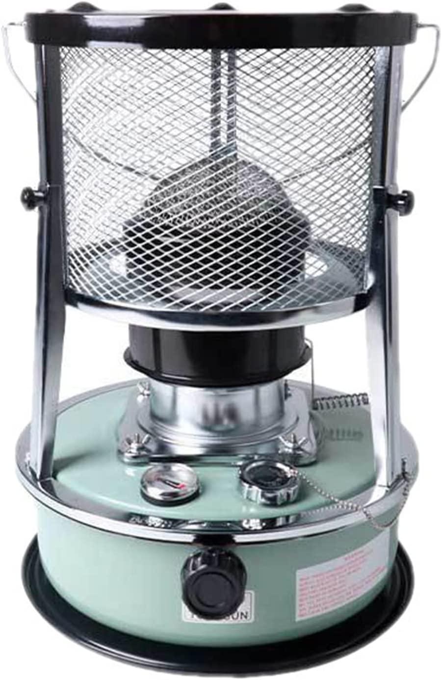Portable Kerosene Heater, Large Capacity Indoor Burner, Green Outdoor Portable Heating Stove, Adjustable Firepower