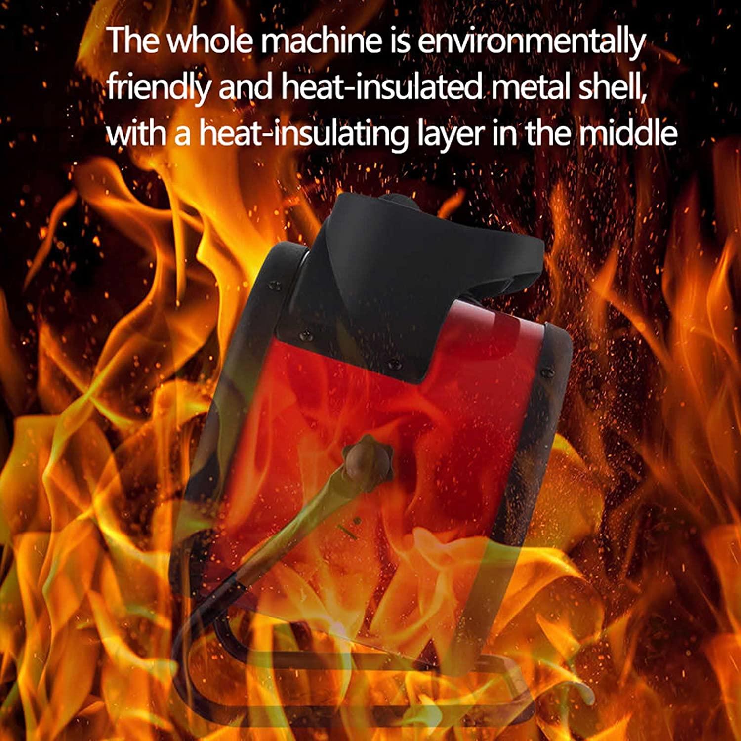 CJGKDJS Mini Electric Heater,2kw Portable Industrial Fan Heater,Small Drum Fan Heater,for Commercial,Indoor Spaces,Hotel,Camping. (21x16x23cm) - Image 4