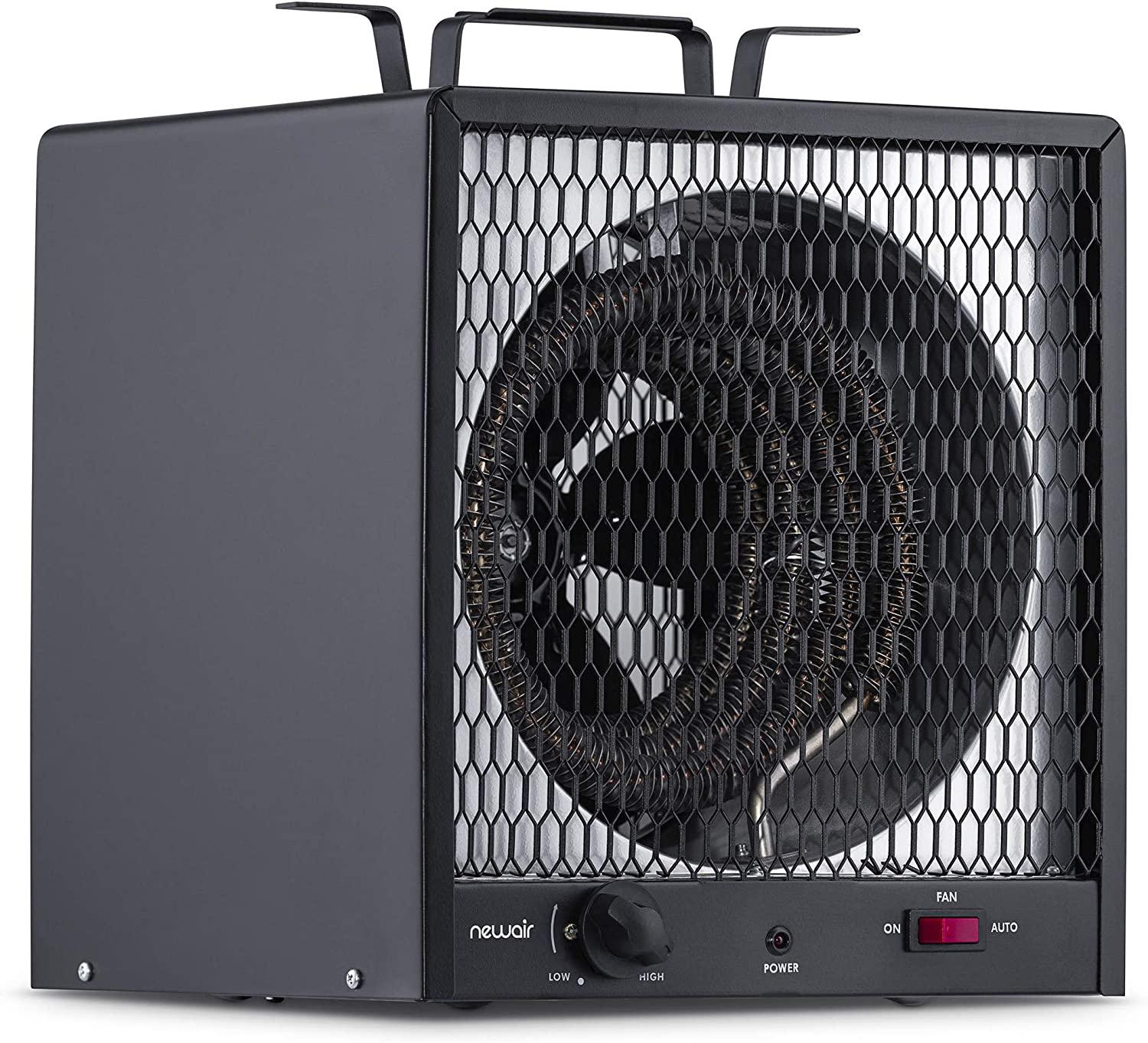 NewAir Portable Heater (240V) Portable Electric Garage Heater Heats Up to 800 sq. ft. with 6-Foot Cord Wrap and Carrying Handle | 5600 Watt Portable Electric Shop Heater for Garage and work shop