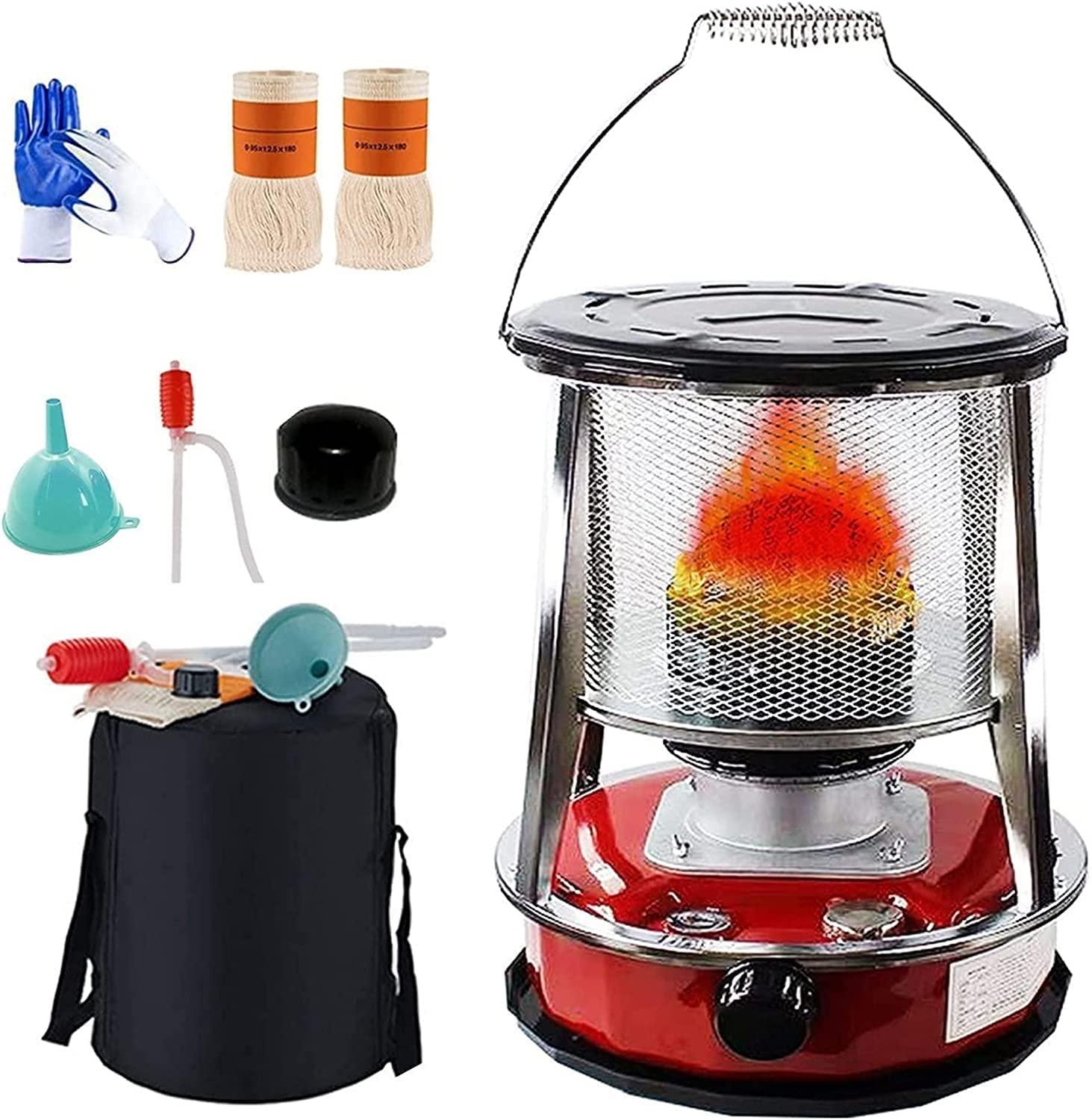 GBEN Kerosene Stove Heater for Indoor Non Electric Emergency Heaters, with Adjustable Flame, for Office Room Desk Indoor Outdoor (Color : Wick) 22.9.26 (Color : 6l)