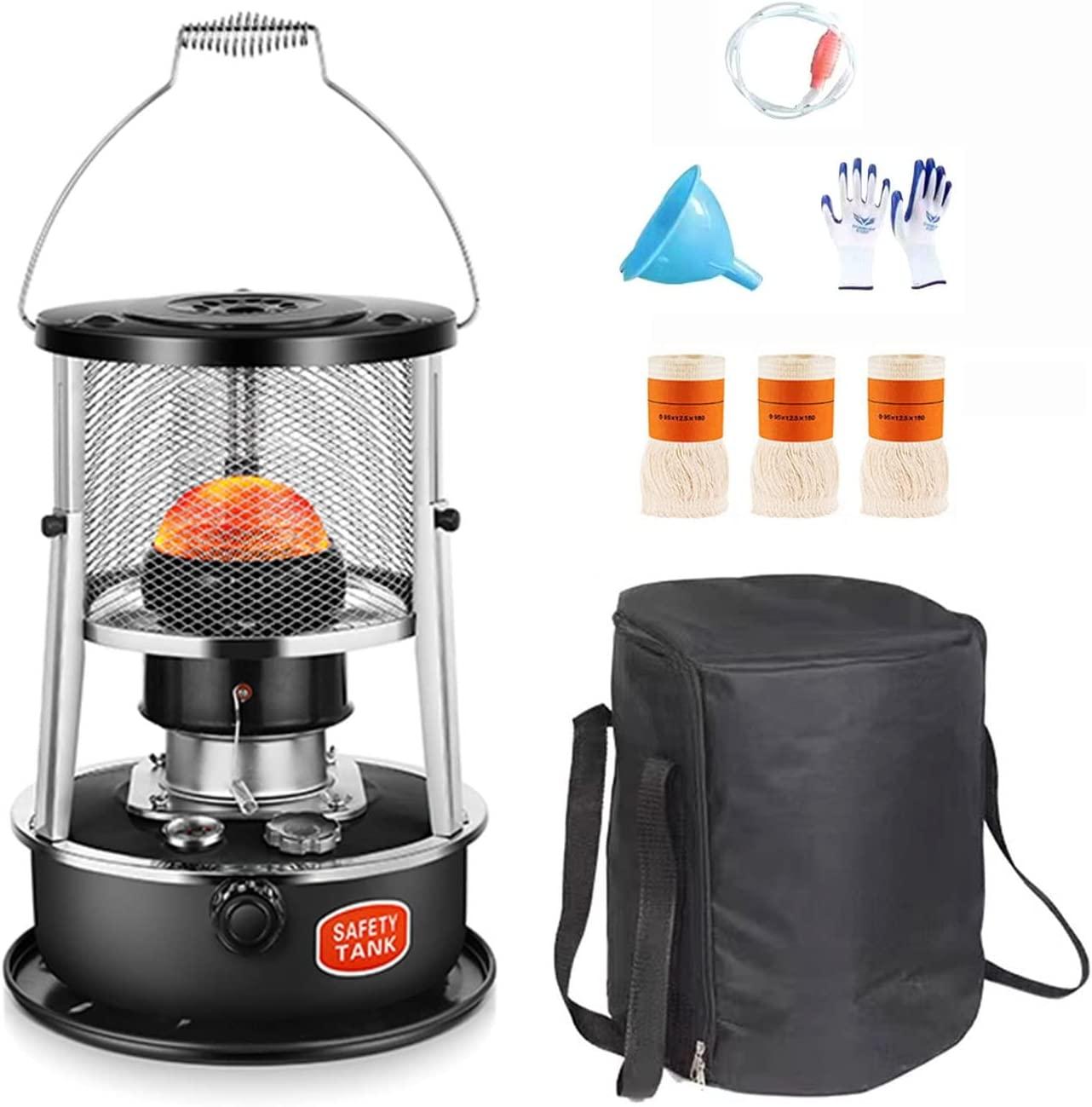 Camping Kerosene Heater Stove 2600W,Emergency Heaters for Indoor Use Non Electric,4.5L Tank for 16-21h,Kerosene Wick Heater for Outdoor Deck Hiking