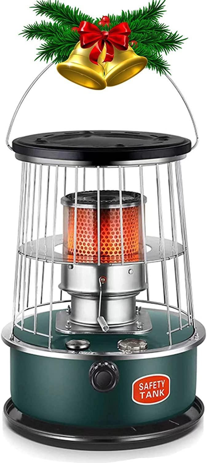 Flxsxq Mini Kerosene Heater,Portable Kerosene Heaters for Indoor Use,Emergency Kerosene Space Heaters,Non Electric Heaters,for Camping Tent Heating Cooking