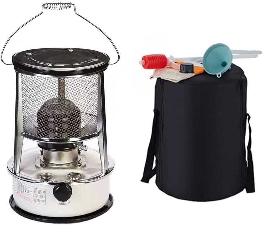 IIIHAT Kerosene Stove, Kerosene Stove Heater, Indoor Kerosene Heater, Suitable for Indoor and Outdoor Kerosene Space Heaters, Camping Heating (White-6L)