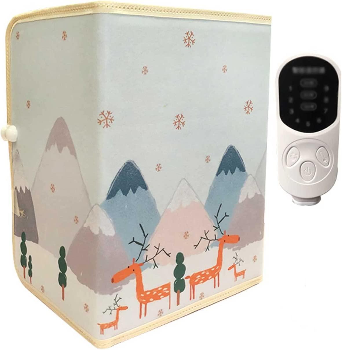 Electric Heated Legs Feet Warmer Adjustable Thermostat Folding Flat Space Heater,with Tip-Over 45°Angle Auto-Off and Overheat Protection,Under Desk Foot Warmer for Office. (A without foot pad)