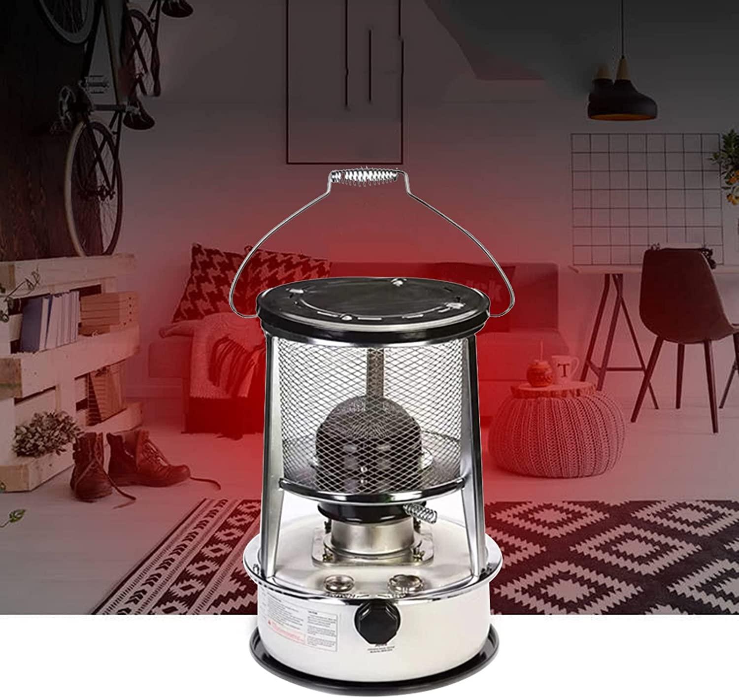 Camping Stove Kerosene Heaters White Kerosene Stove Burner 6L Emergency Stove for Indoor Outdoor Deck Office Ice Fishing Adjustable Flame and 6 Wicks Portable Heater