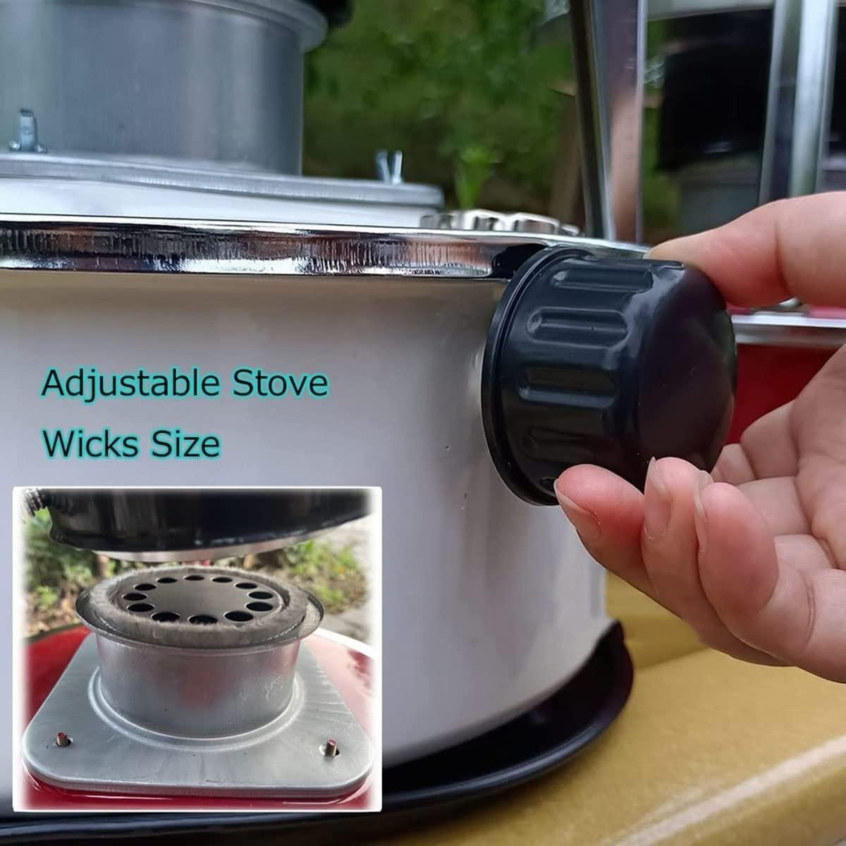 Camping Stove Kerosene Heaters White Kerosene Stove Burner 6L Emergency Stove for Indoor Outdoor Deck Office Ice Fishing Adjustable Flame and 6 Wicks Portable Heater - Image 6