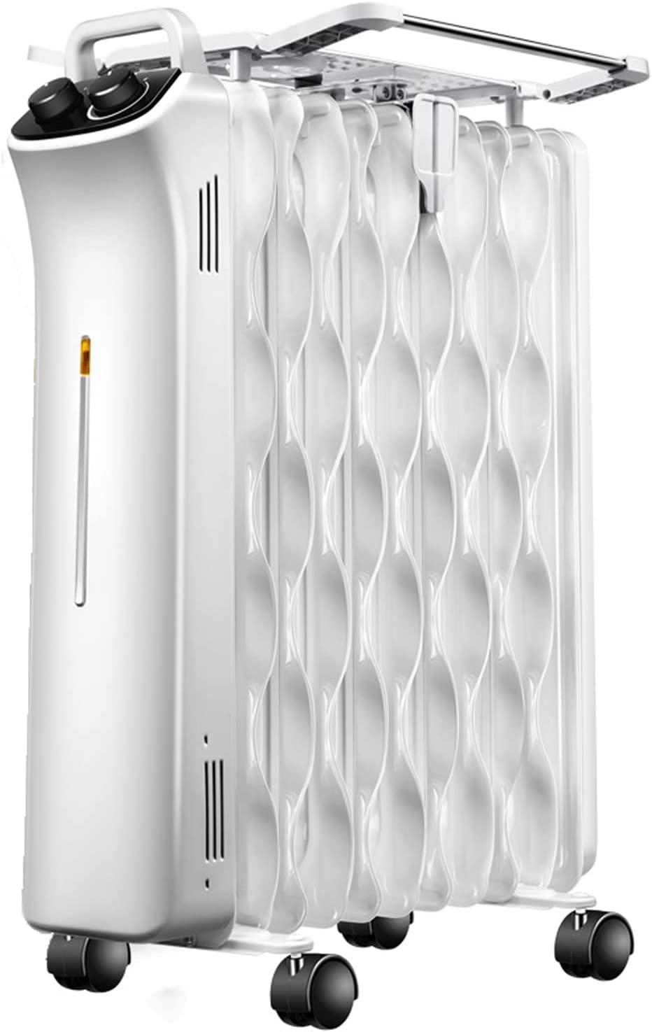 Yacanna Oil Filled Radiator Heater, Portable Space Heater with Adjustable Thermostat, Overheat & Tip-Over Protection, with Adjustable Thermostat Oil Heater