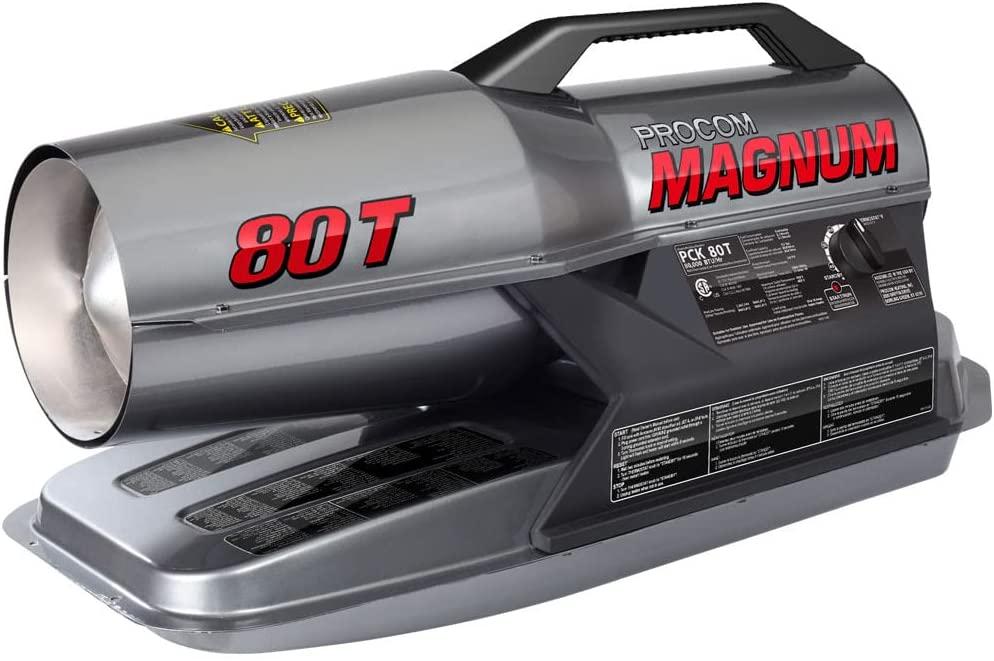 ProCom Kerosene Forced Air Heater - 80,000 BTU, Multifuel - Model# PCK80T-R (Renewed)