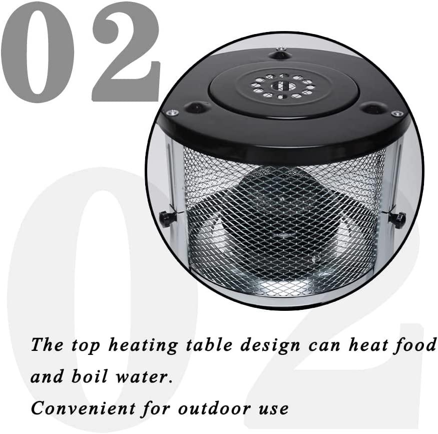 Kerosene Stove for Indoor Camping Heater Stove Stainless Steel Oil Heaters Space Heater Fast Glass Burner Tent Heater for Outdoor Picnic Cooking Hiking (Color : Red-4.6L) - Image 3