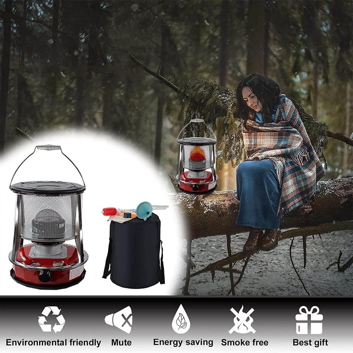 Indoor/Outdoor Kerosene Stove Heater Portable, Kerosene Heaters,Height Adjustable,Non Electric Heaters with 2 Wicks, with Stove Bag,for Indoor Outdoor, Patio, Deck, Home - Image 6