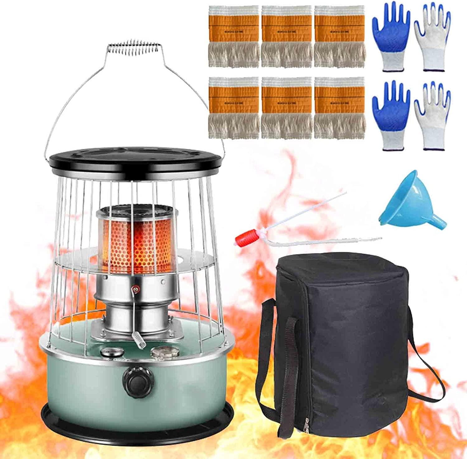 Kerosene Heaters for Indoor Use 6L, Portable Heater with 6 Wicks Non Electric Heater, Efficient Camping Stove with Stove Bag, for Indoor Outdoor, Patio, Deck, Home
