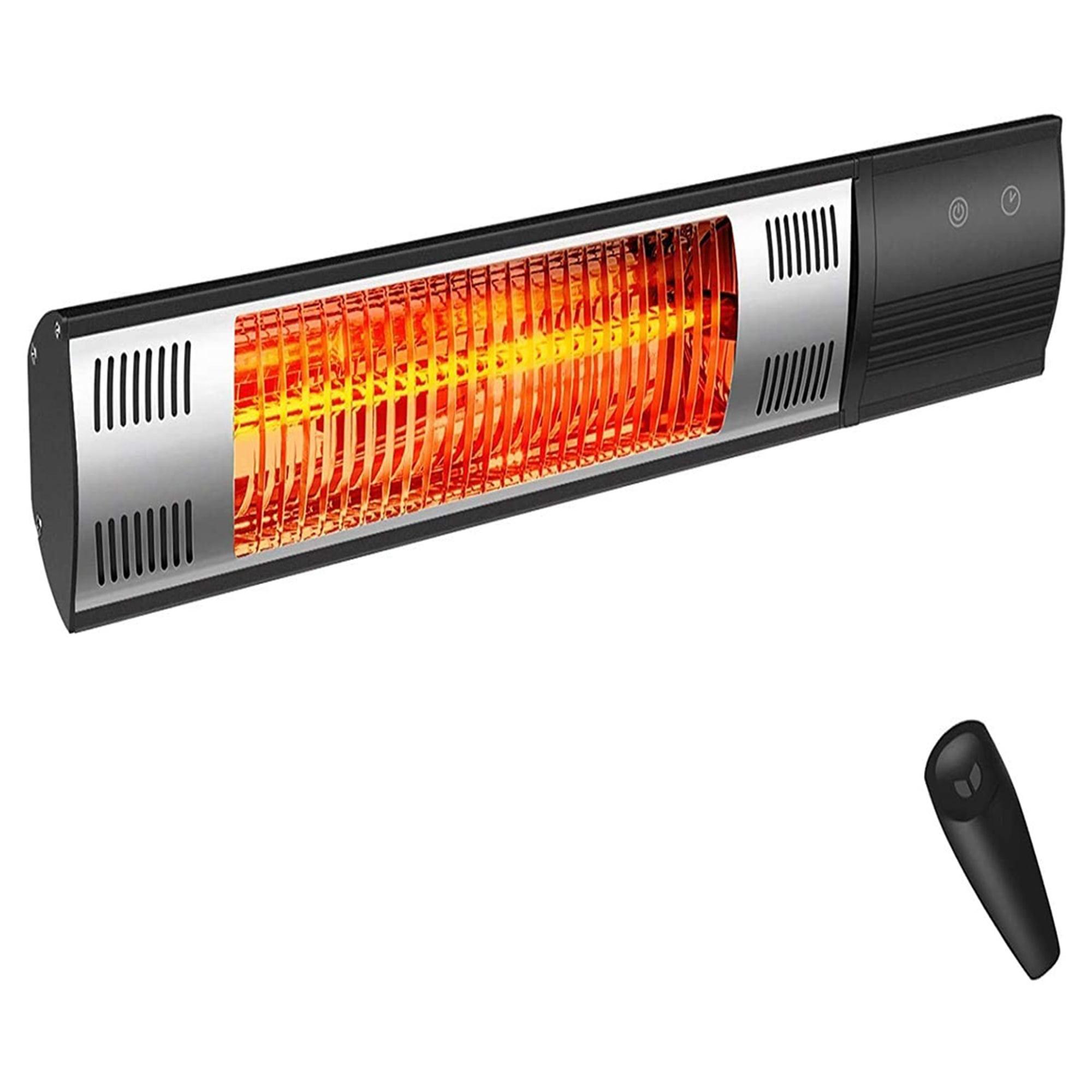 Electric Infrared Heater, SYNGAR Wall Mounted Heater for Indoor/Outdoor, 1500W Fast Heat Heater with Remote Control and Timer, Perfect for Living Room, Bedroom, Patio, Balcony, Courtyard, D5886