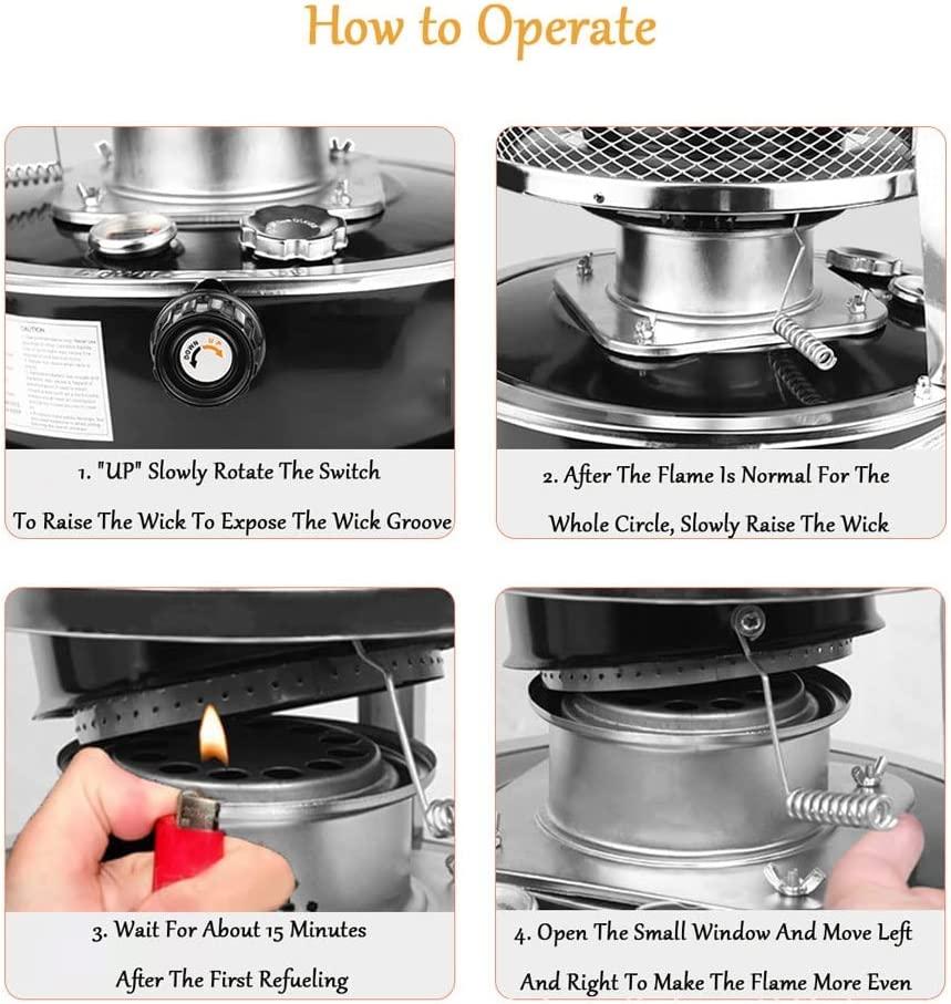 KaiLangDe Kerosene Space Heaters Stove, 9000 BTU/H Portable Multifunctional Stove with Storage Bag, Kerosene Heater for Camping Tents Cooking, Non Electric Heaters for Ice Fishing - Image 6