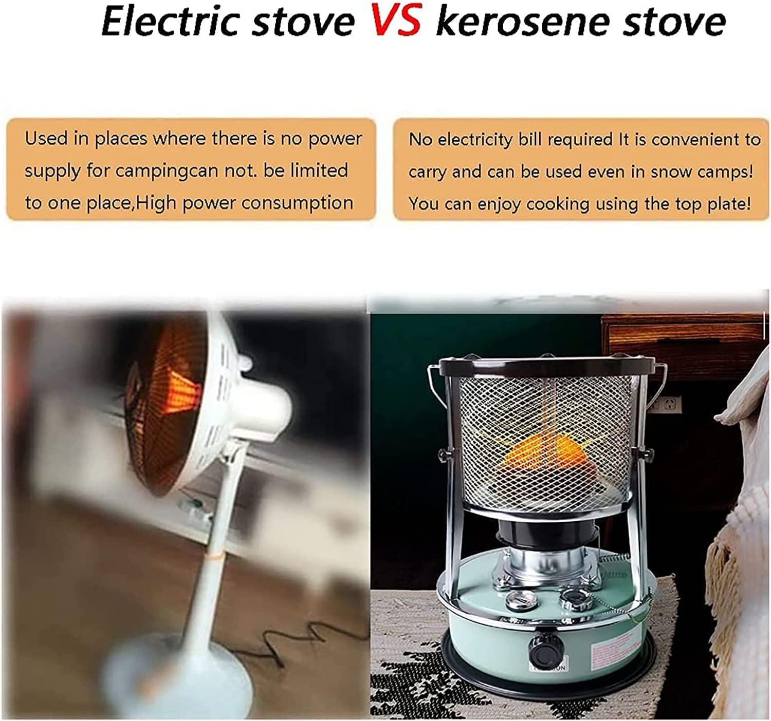QDF 2600W 2 in 1 Kerosene Non Electric Heater Heaters Stove Tent Heater for Camping, Retractable Protective Cover, with Adjustable Flame, for Ice Fishing Survival Emergency (Color : 4.5L) 22.9.23 - Image 4