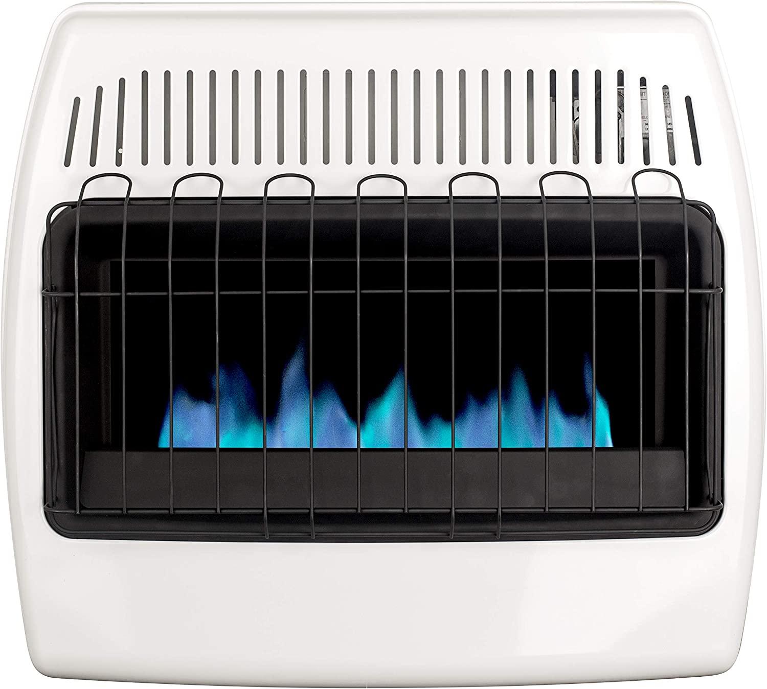 Dyna-Glo 30,000 BTU Natural Gas Blue Flame Vent  Wall Heater, White