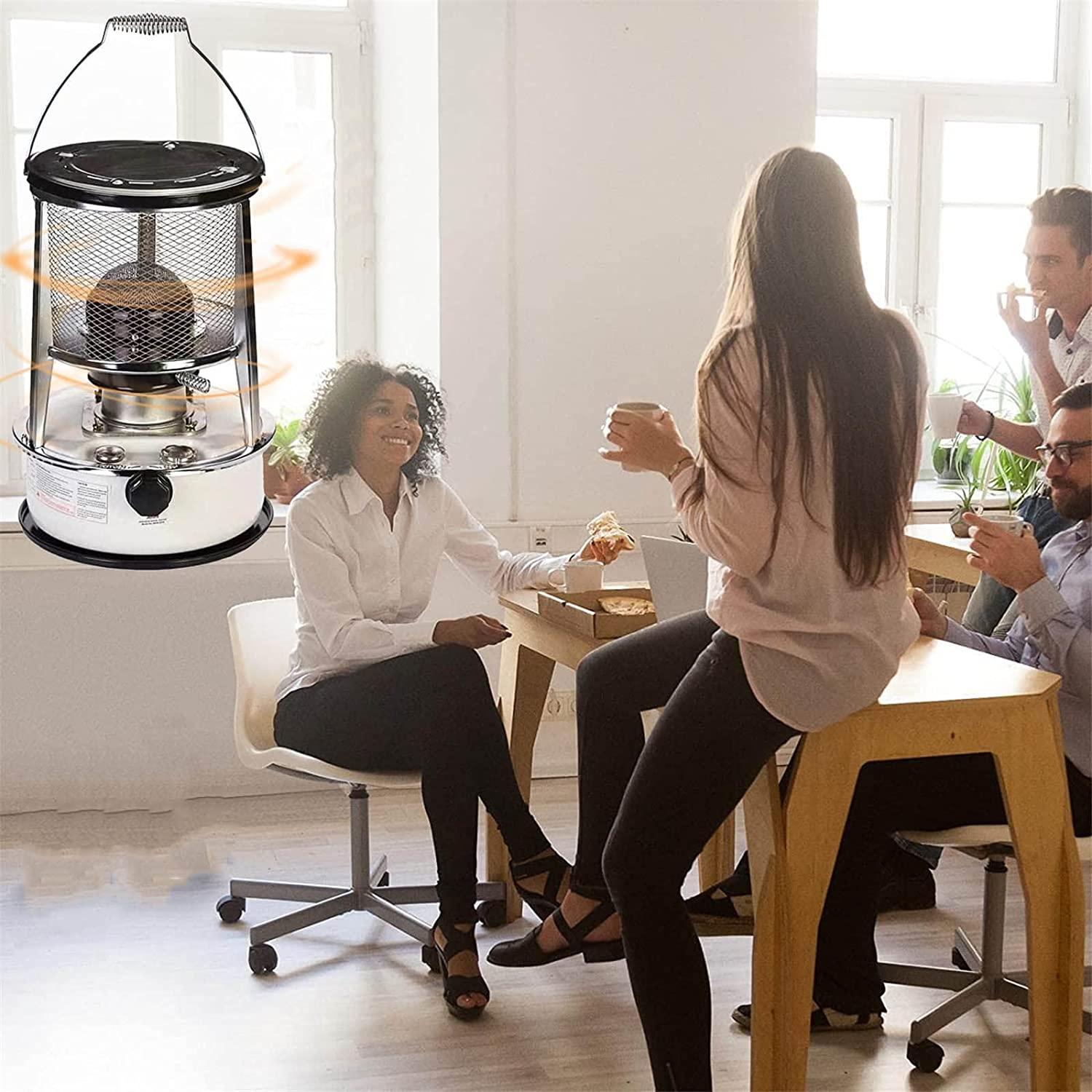 Lnder Kerosene Heater Stove for Home Office 2 in 1 Outdoor Kerosene Stove Efficient 360° Heating Emergency Tent Heaters for Camping Hiking Picnic (Size : 6L/White)