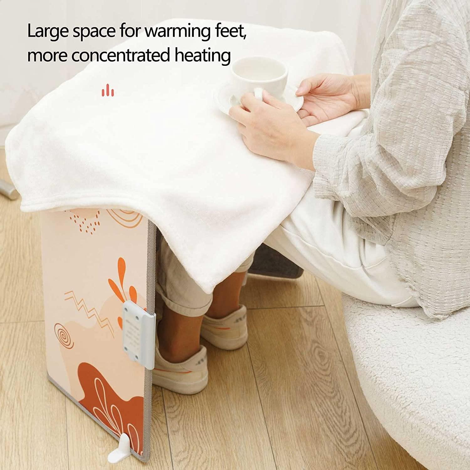 CJGKDJS Electric Foot Warmer,Under The Desk Space Heater,Smart Timing,Large Area Heating,4H Automatic Power Off,for Home,Office,Living Room. (A) - Image 4