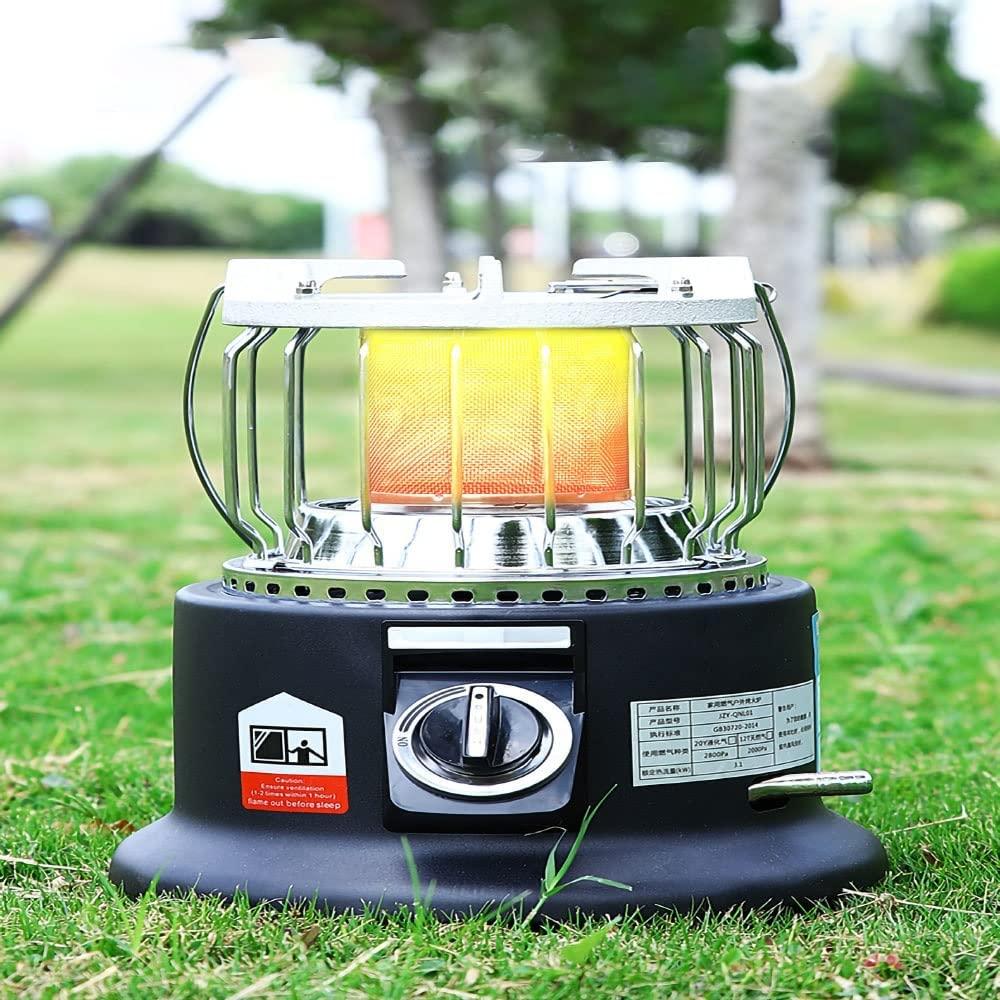 2 in 1 Camping Outdoor Propane Heater & Stove, Camping Gas Heater, 1.3kw Portable Gas Heater Outdoor Camping Fishing Caravan Outdoor Party (Color : Orange) - Image 6