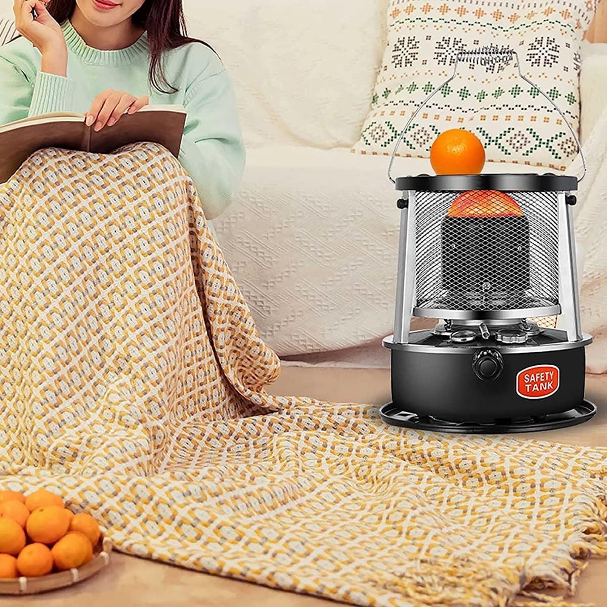 DUTIL Kerosene Stove Heater, Height Adjustable Non Electric Heaters for Indoor, Stainless Steel Oil Heater, with Portable Handle, with 8 Wicks 2 Pairs of Gloves - Image 3