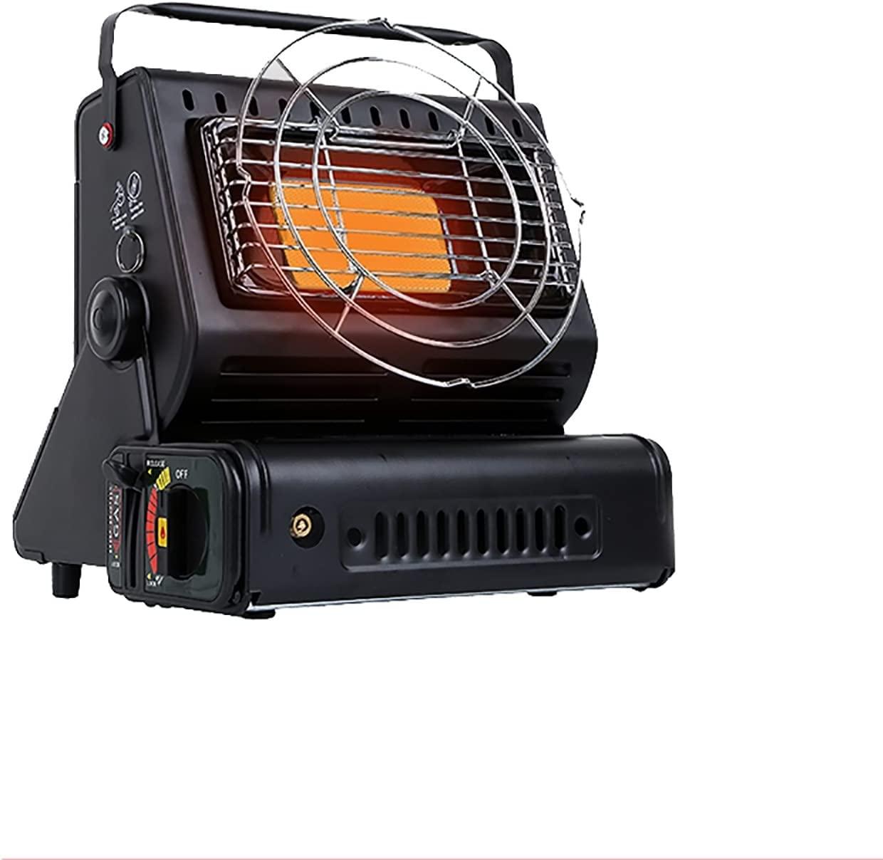 Camping Gas Heater 1.3KW Portable Butane Heater Compact 2 in 1 Portable Gas Heater Stove for Camping, Cooking, Ice Fishing, Hiking, Patio (Color : Dual Purpose Heater)