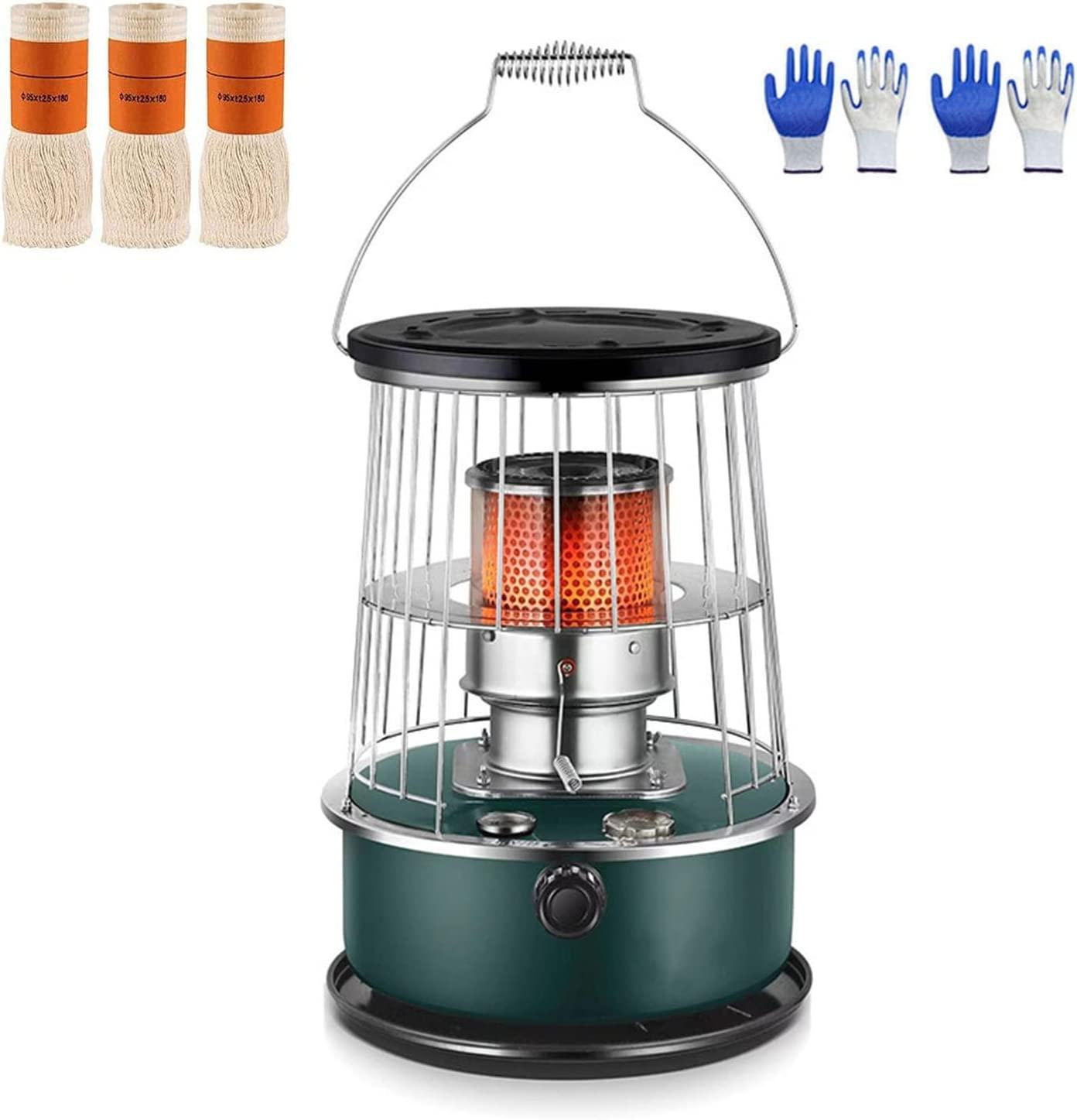 Kerosene Heaters for Indoor Use, Kerosene Stove Heater, Non Electric Heaters with 3 Wicks for Indoor and Outdoor, Camping and Fishing-6L A