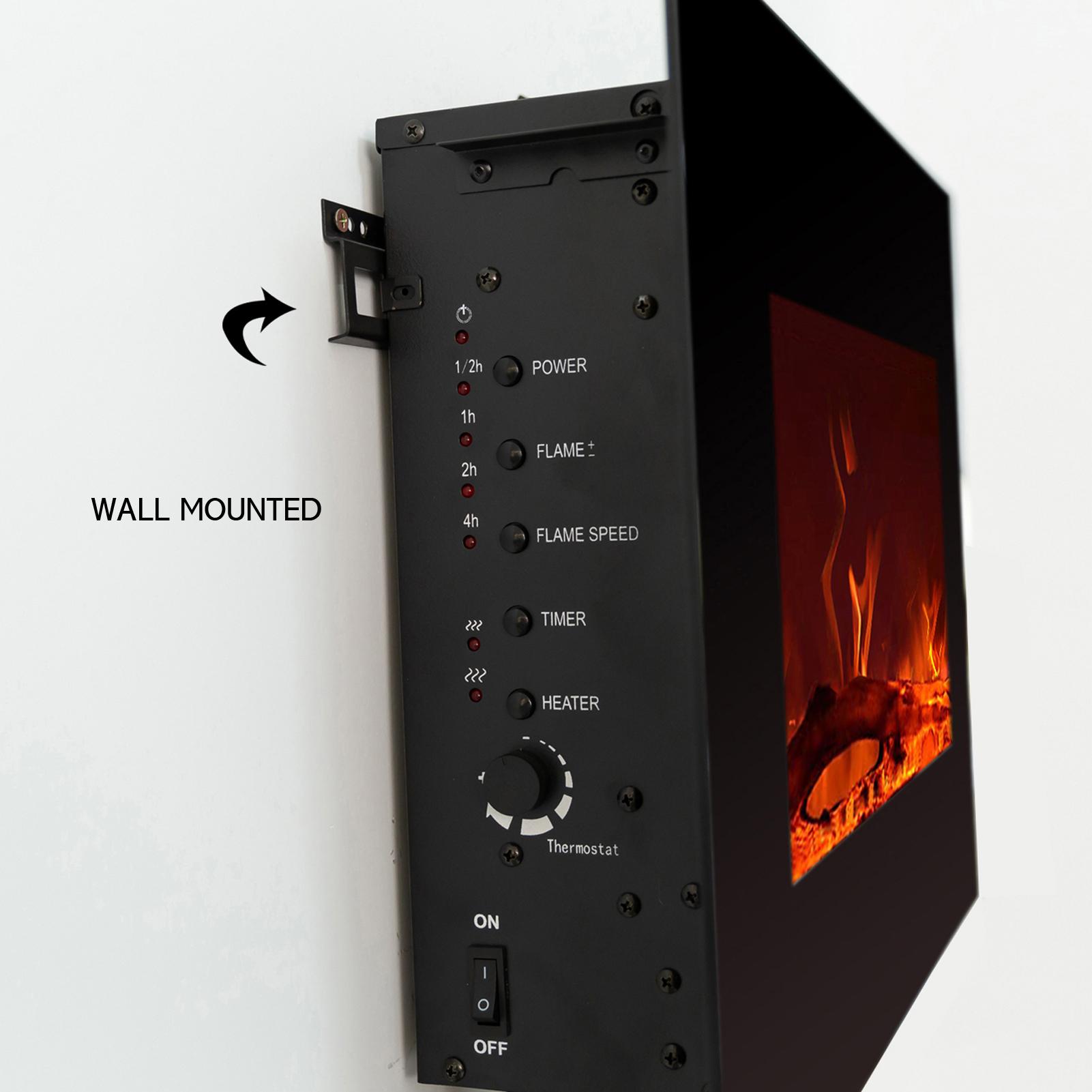 C-Hopetree Wall Mounted or Freestanding Electric Fireplace Heater with Remote and Thermostat, 22 inch Wide - Image 3