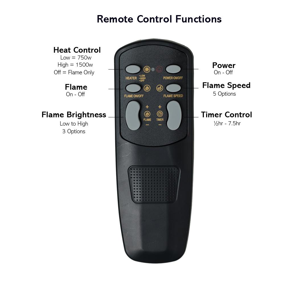 C-Hopetree Wall Mounted or Freestanding Electric Fireplace Heater with Remote and Thermostat, 22 inch Wide - Image 5